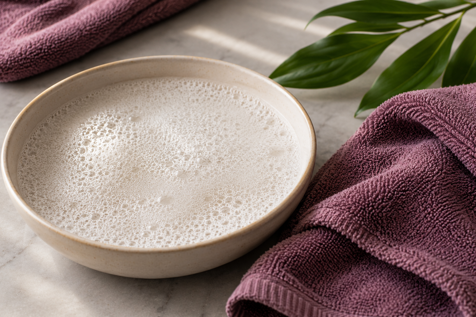 Soapy Water and Towel