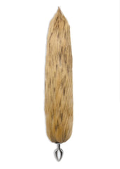 Metal Brown Fox Tail Butt Plug
