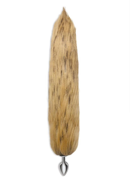 Metal Brown Fox Tail Butt Plug