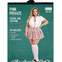3 Piece Pink Private Schoolgirl Costume Set