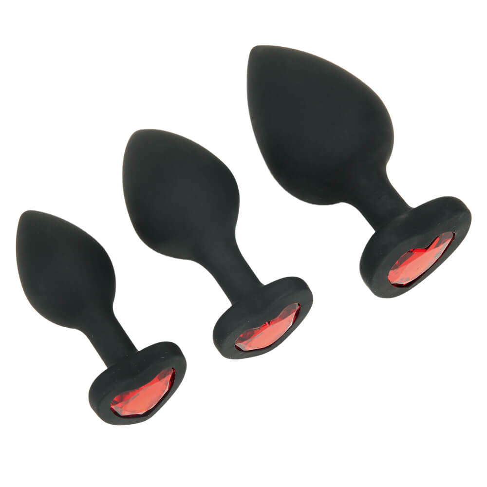 Jeweled Metal Anal Plug Set