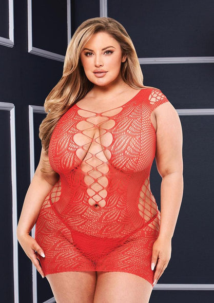 Corset Front Lace Mini Dress - Purple - One Size