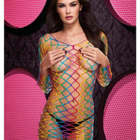 Fencenet Rainbow Mini Dress - Rainbow - One Size