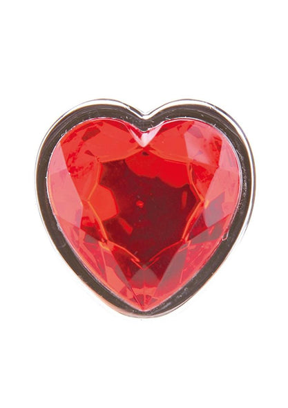 Heart Jeweled Metal Butt Plug